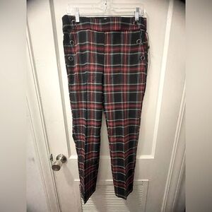 Jules And Leopold Plaid Women’s Pants - Black and Red